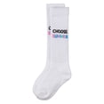 thumbnail image 3 of MeMoi Girls "Choose Summer" Ribbed Cotton Blend Knee High Sock - Girls - Female, 6, White, 3 of 3