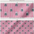 thumbnail image 2 of Soimoi Pink Cotton Voile Fabric Bamboo Panda Jungle Print Sewing Fabric Yard 56 Inch Wide, 2 of 7