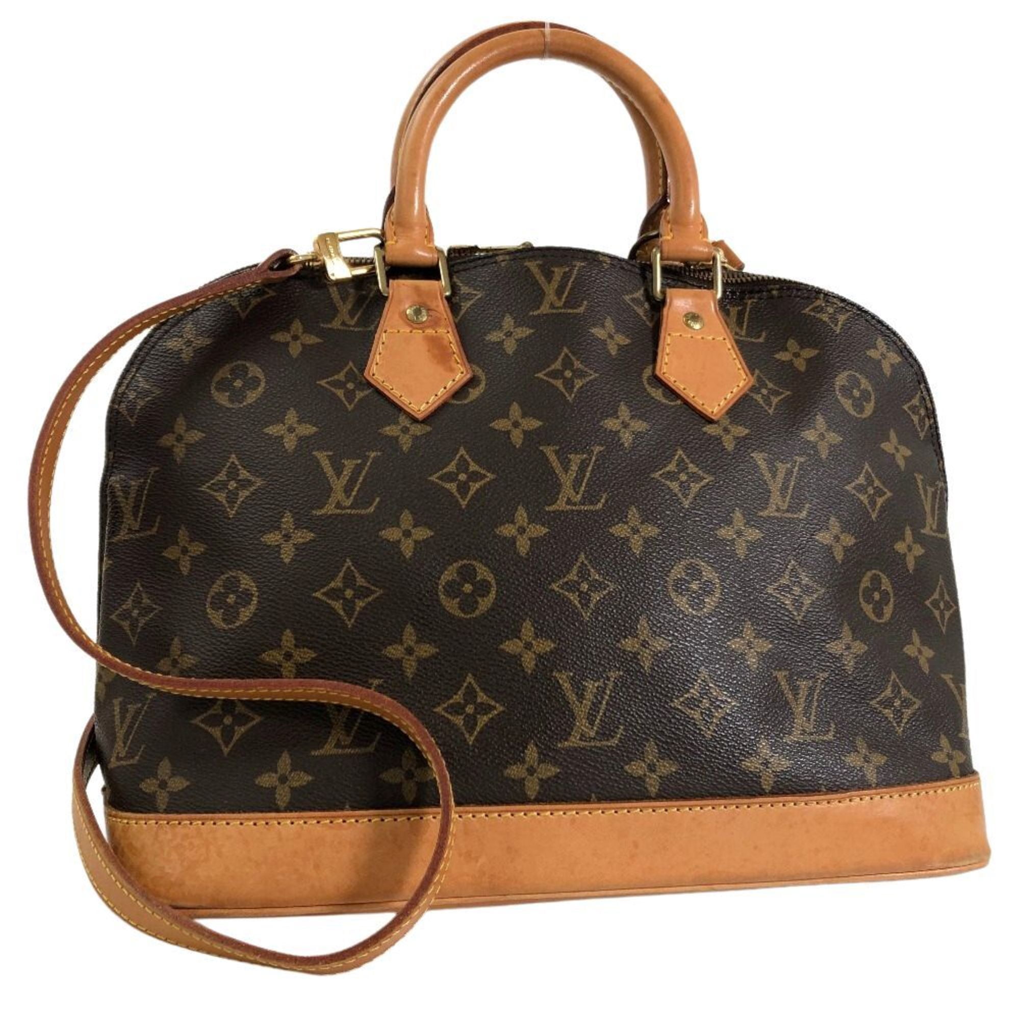 Louis Vuitton Alma Shoulder Bag PM Brown Canvas/Leather