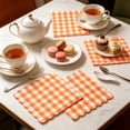 thumbnail image 6 of JHyouerji Disposable Paper Napkins Thick Absorbent Check Pattern Party Table Tissue Orange for BBQ Birthday Picnic Casual Gathering, 6 of 6