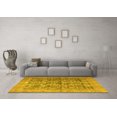 thumbnail image 3 of Ahgly Company Machine Washable Indoor Square Persian Yellow Traditional Area Rugs, 6' Square, 3 of 4