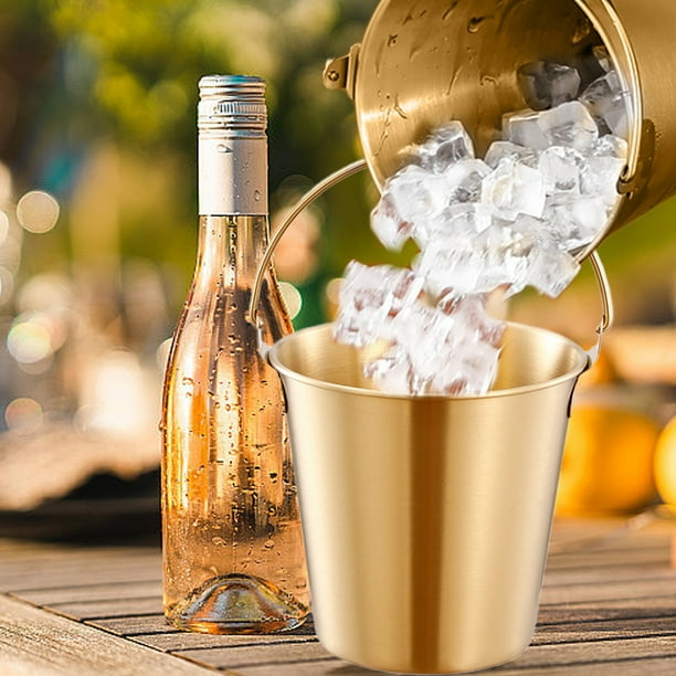 Cubitera de acero inoxidable | Recipiente isotérmico para bebidas y alimentos, ideales para refrigerios y helados | Nevera portátil para picnics, fiestas y uso doméstico.