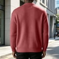 thumbnail image 7 of Mens Full Zip Cardigan Sweater Casual Mock Neck Ribbed Knitted Winter Chunky Sweaters, M, 7 of 7