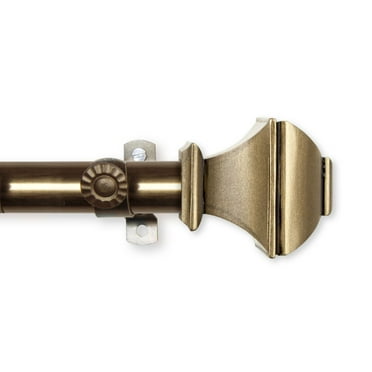 Contemporary Home Living 175" Brown Solid Contemporary Maryland Curtain Rod