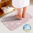 thumbnail image 4 of SKYSONIC Non-Slip 3 Piece Bathroom Rug Set Gentle Flower Ornaments Soft Contour Rug + Toilet Lid Cover + Bath Mat Bathroom Decor, 4 of 6