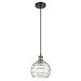 thumbnail image 5 of Innovations Lighting  Ballston Athens Deco Swirl - 1 Light 8" Cord Hung Mini Pendant Brushed Satin Nickel, 5 of 5