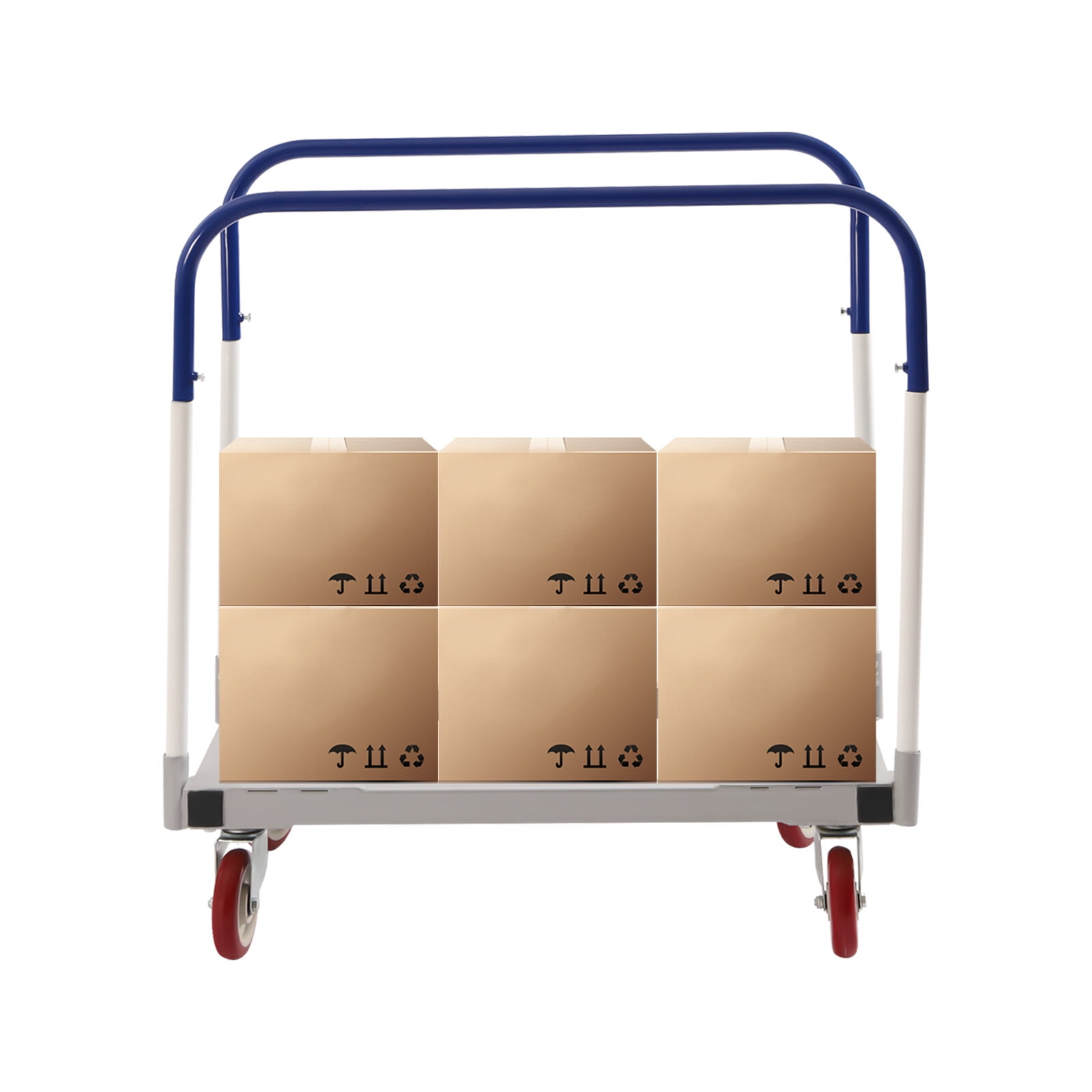 ToppiJoy Heavy Duty Table Dolly Luggage, Moving Cart Trolley Industrial Panel Dolly with Steel Frame Hold up to 1500lbs for Hotels Warehouses Basements