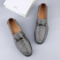 thumbnail image 6 of Men's Casual Loafers Slip On Leather Shoes Comfortable Lightweight Driving Shoes Male Moccasins Classic Penny Loafer Flats Boat Shoes Outdoor Walking Shoes, 6 of 12