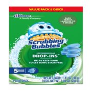 Scrubbing Bubbles Toilet Bowl Tablets, Continuous Clean Toilet Drop In Discs, Each Tablet Provides 4 Weeks Of Protection Against Stains And Build Up, 5 Count (Pack Of 1) - Pack of 2