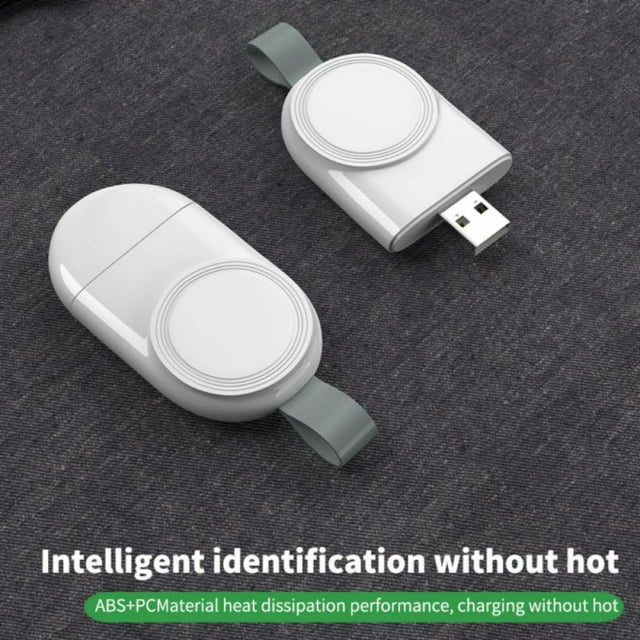Watch Charger for iWatch Magnetic Portable Wireless Charger for Travel Outdoor USB Wireless Quick Charge Compatible for Watch Series SE 6 5 4 3 2 1 (White)