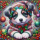 thumbnail image 1 of 5D DIY Con Taladro Artesanía Perro Pastor Navidad 30x30cm, 1 of 9