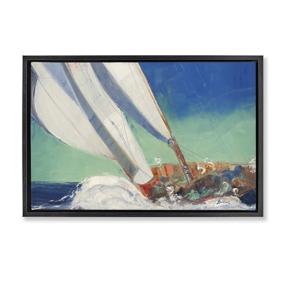 Stupell Industries Tropical Black Floating Frame Canvas Art, 25 x 17, by John Burrows