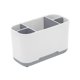 thumbnail image 1 of Soporte para cepillo de dientes y pasta de dientes, drenaje para encimera de baño con divisores ajustables, organizador grande para pasta de dientes, almacenamiento rústico antideslizante para du, 1 of 3