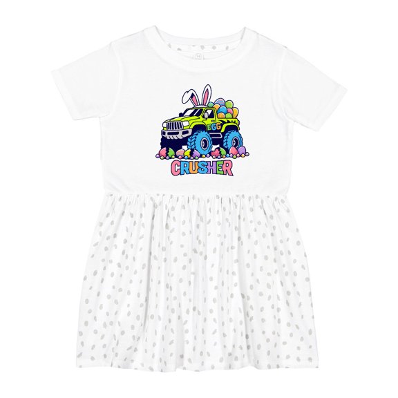 Inktastic Monster Truck Easter Girls Toddler Dress