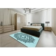 thumbnail image 5 of Ahgly Company Machine Washable Indoor Rectangle Transitional Deep-Sea Green Area Rugs, 8' x 12', 5 of 7