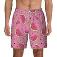 thumbnail image 2 of Goofa Watermelon Printed Men's Swim Trunks Board Shorts Quick Dry Mens Swimming Trunks with Compression Liner,Breathable Fit Hawaii Beach Shorts-Large, 2 of 9