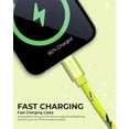 thumbnail image 4 of Liquipel Powertek iPad & iPhone Lightning Charger Cable, Fast Charging 6ft MFI, Neon Party, 4 of 8