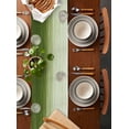 thumbnail image 3 of Table Runner 72 Inches Long for Kitchen Dining, Sage Green Ombre Dresser Scarf Farmhouse, Dining Table Decorations for Wedding/Parties, Modern Abstract Art Ocean Oil Painting 14 x 72 In, 3 of 9