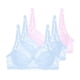 thumbnail image 1 of HongQid 3pcs Womens Underwire Bra Comfort Push Up Bras Buttery Soft Wired Bralette Full Coverage Sport Everyday Bra, 1 of 6