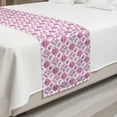 thumbnail image 2 of Owls Bed Runner, Sleeping Owls in Diamond Pattern Half-Moon Stars Clouds Night Time Goodnight Art, Decorative Accent Bedding Scarf for Hotels Homes and Guestrooms, King, Pink Lavender, by Ambesonne, 2 of 2