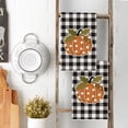 thumbnail image 4 of Sm:)e Polka Dot Pumpkin Stripes Fall Kitchen Dish Towels 18x26 Inch Set of 2, 4 of 6