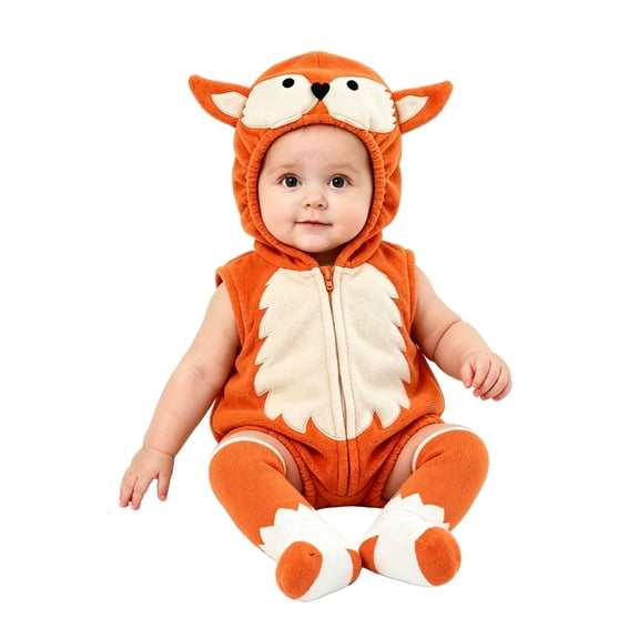 Ruyang My First Thanksgiving Baby Boy Girl Outfit Turkey Hooded Zip Up Sleeveless Tank Romper Bodysuit with Socks