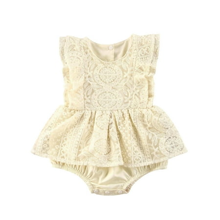 

Gwiyeopda Newborn Kids Baby Girl Clothes Lace Floral Romper Dress Bodysuit Jumpsuit 0-24 Months