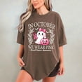 thumbnail image 5 of Comfort Colors “In October We Wear Pink” Sweatshirt – Breast Cancer Awareness Shirt, Retro Halloween Pink Ghost Shirt, Cute Fall Graphic Tee, 5 of 8