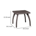 thumbnail image 5 of Mesa auxiliar Benzara Honi 48 cm de ratán marrón Iron, 5 of 5