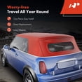 thumbnail image 2 of A-Premium Burgundy Convertible Soft Top Compatible with Mini Cooper 2003 2004 2005 2006 2007 2008, 2 of 9