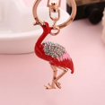 thumbnail image 3 of HTOOQ Red Flamingo Shape Keychains Rhinestone Key Rings Fashion Key Holder Craft Pendant Alloy Keyring Crystal Hanging Ornaments Gift Key Chain Accessory, 3 of 9