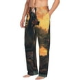 thumbnail image 6 of Hirioo Sunset Meditating Doberman for Women's PJ Pajama Pants Sleep Pants Women's Home Trousers with Pockets,S-3XL-Small, 6 of 6