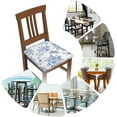 thumbnail image 2 of Seat Covers for Dining Room Chairsset of Set of 4, Blue White Floral Butterfly Flower French Stretch Chair Seat Covers Cushion Slipcovers for Kitchen Office, 2 of 6