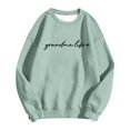 thumbnail image 3 of Grandma Life Sweatshirts for Women 2025 Long Sleeve Crewneck Grandma Sweatshirt Pullover Tops Fall Winter Outfits, 3 of 5