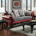 thumbnail image 2 of Myron Luxurious Royal Sofa, Red & Gray, 2 of 2