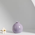 thumbnail image 3 of 2.5 Inch Small Porcelain Vase with Glossy Finish - Vases for Flowers, Vases for Centerpieces, Mini Vase, Short Vase, Round Vase, Cute Vase Purple, 3 of 8