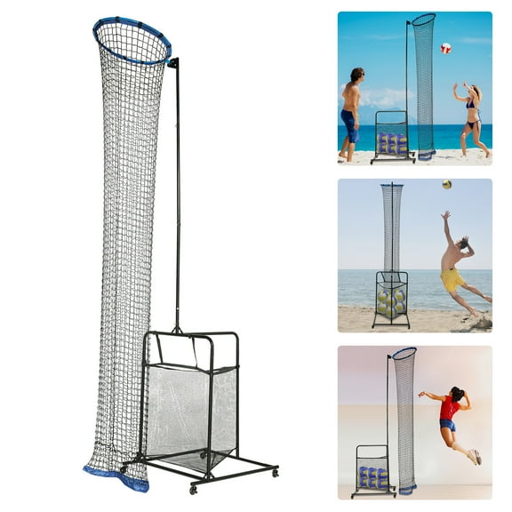 Volleyball Setter Trainer Net Volleyball Training Net with Ball Collection Bag