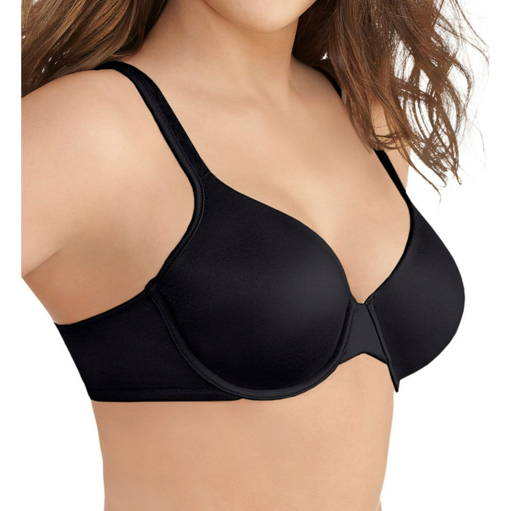 Women S Vanity Fair 75298 Body Shine Full Coverage Underwire Bra Midnight Black 40d Walmart Canada