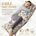 thumbnail image 5 of Body Pillow Cover, Paisley Flowers Body Pillow Cases with Zipper Soft Breathable Smooth Skin Friendly Long Pillow Case 20x60 inches, 1Pcs, 5 of 7