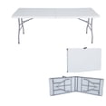 thumbnail image 1 of Elodie Table à Manger Pliable, Robuste, Multifonction, Portable, Table de Camping, Pliante 152cmx75cmx74cm, 1 of 8