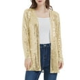 thumbnail image 2 of Women's Sequin Cardigan Top Party Cocktail Outerwear Coat, 2 of 5