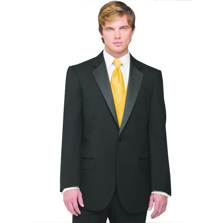 Black Suit Yellow Tie