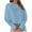 Light Blue, variant on Scyoekwg Womens Blouses Dressy Casual Crew Neck Basic Short Tops Solid Color Loose Long Sleeve T Shirts Lightweight Fall Tops Trendy Pullover (Army Green,L)