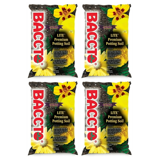 Michigan Peat Baccto Lite Terreau Extérieur Premium, 20 Pintes (Lot de 4)