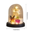 thumbnail image 6 of CASAFUN LED Christmas Tree Cloche Glass Dome Santa Claus Display Decorative Bell Jar with Base Lighte up Decoration for Flower Tabletop Centerpiece Home Christmas Party Decor, 6 of 6
