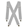 thumbnail image 1 of Hold'Em Suspenders for Men Heavy Duty utility Clips 2 Wide - Light Grey, 1 of 1