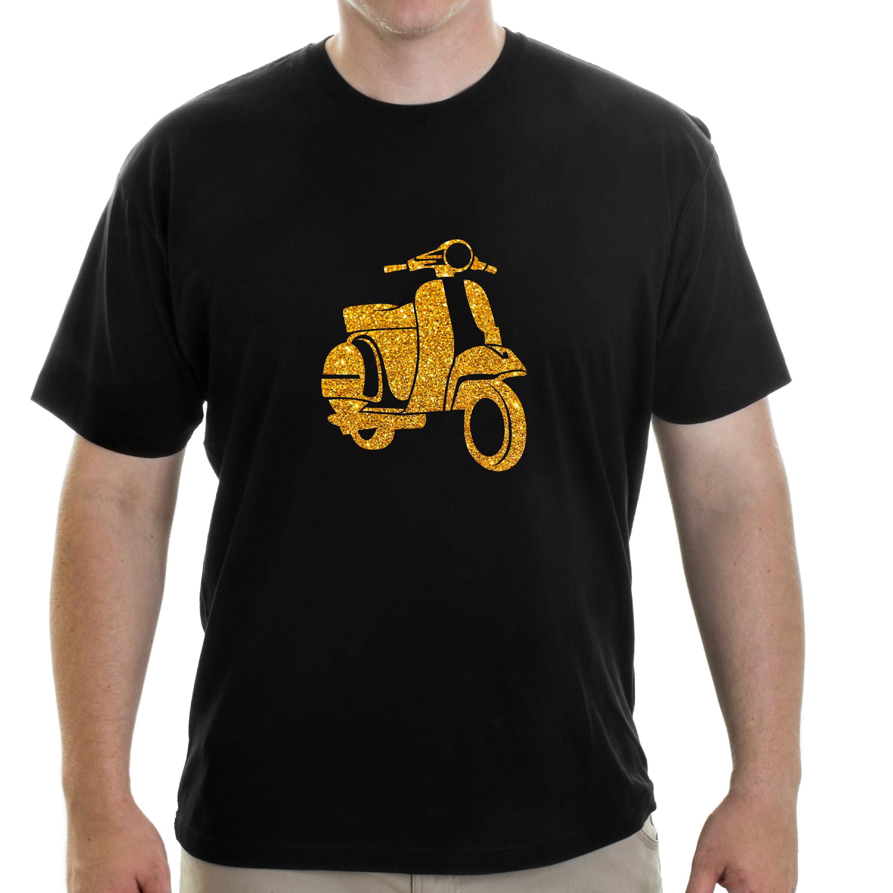 Hand Drawing Unisex T-Shirt Vintage Scooter  Vespa