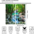 thumbnail image 2 of Waterfall Curtains, Spring Forest Nature Landscape Theme Pattern Print, Bedroom Living Room Blackout Curtains, 2 Panel Set, 84X84 Inch, 2 of 6
