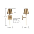 thumbnail image 2 of Capital Lighting 649711AD-708 Whitney 19" Tall Wall Sconce - Brass, 2 of 7