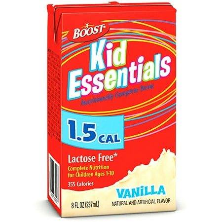 - Boost Kid Essentials Nutritionally Complete Drink, 1.5 Cal, French Vanilla 27 X 8-Ounce